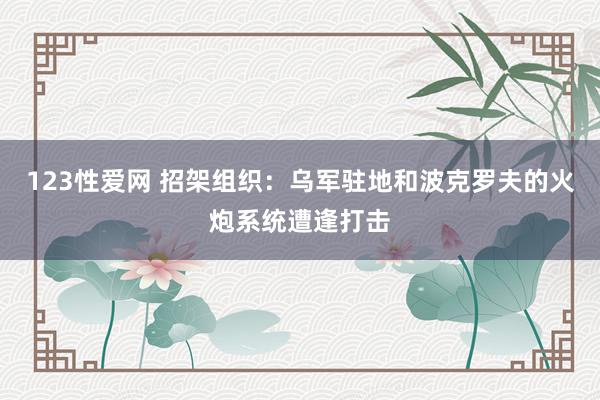 123性爱网 招架组织：乌军驻地和波克罗夫的火炮系统遭逢打击