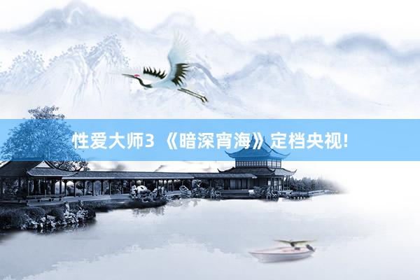 性爱大师3 《暗深宵海》定档央视!